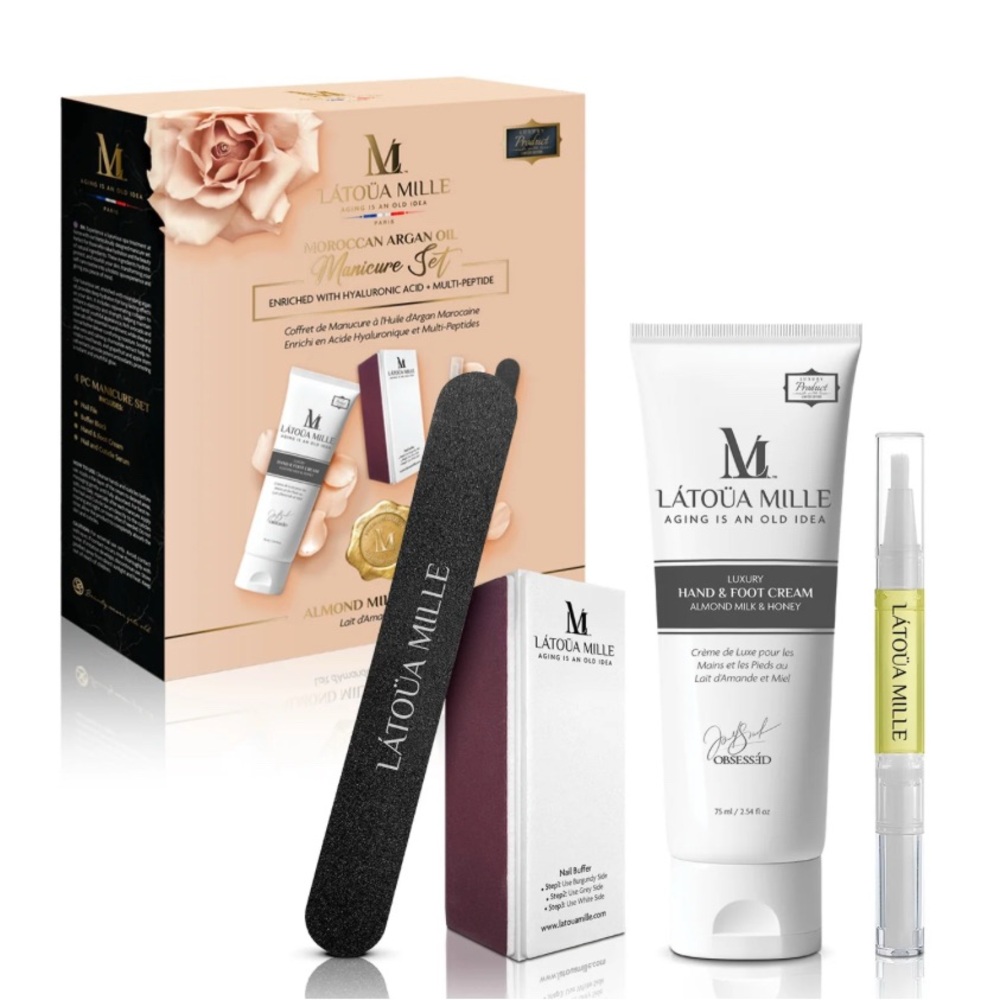Luxury Moroccan Argan Oil Ltd Ed Manicure Set by Latoya Mille.  Great Gift!!